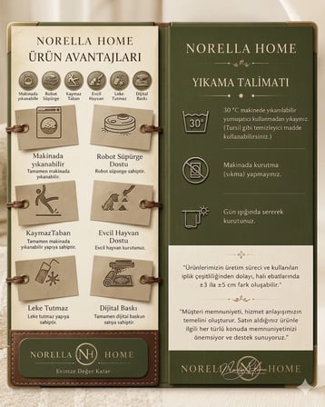 Norella Home Modern Geometrik Halı Bej Gri 200x300 cm Dijital Baskı Yıkanabilir Kaymaz Taban