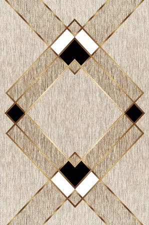 Norella Home Modern Geometrik Desenli Halı Bej Gold 200x300 cm Yıkanabilir Kaymaz Taban