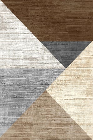 Norella Home Modern Geometrik Desenli Halı 120x180 cm Çok Renkli Polyester Makinede Yıkanabilir