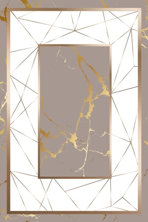 Norella Home 120x180 cm Modern Geometrik Çerçeve Desenli Halı Bej Vizon Altın Yıkanabilir Kaymaz Tabanlı