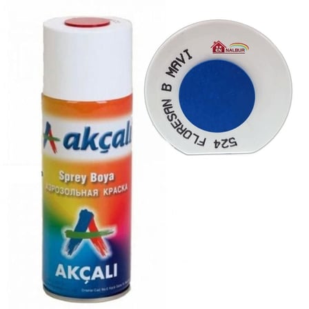 BuradaBulabilirsin Akçalı Sprey Boya 400 ml 524 Florasan Boncuk Mavi NL