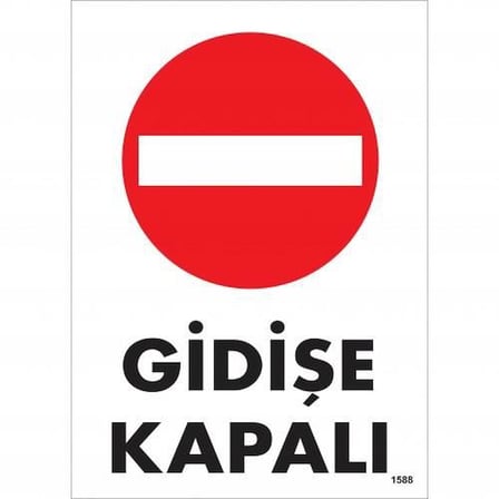 BuradaBulabilirsin Gidişe Kapalı Uyarı Levhası 25x35 KOD:1588 NL