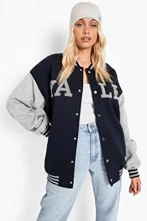 Unisex Oversize YALE Bomber Kolej Ceket