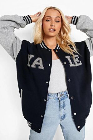 Unisex Oversize YALE Bomber Kolej Ceket