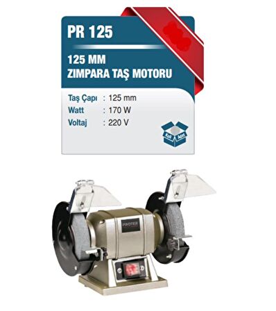 PROTER PR 125 ZIMPARA TAŞ MOTORU