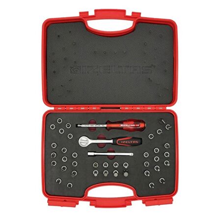 İZELTAŞ 1/4" BİTS UÇLU LOKMA TAKIMI 42 PARÇA