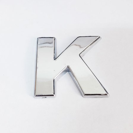 K Harfi 3,75 Cm Krom Yapışkanlı