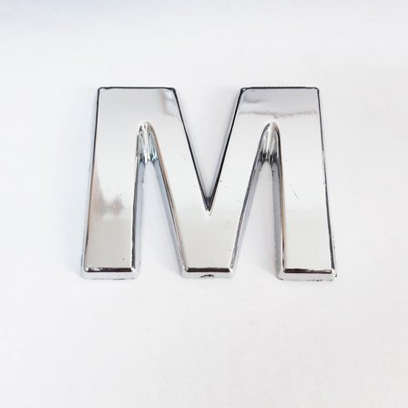 M Harfi 3,75 Cm Krom Yapışkanlı