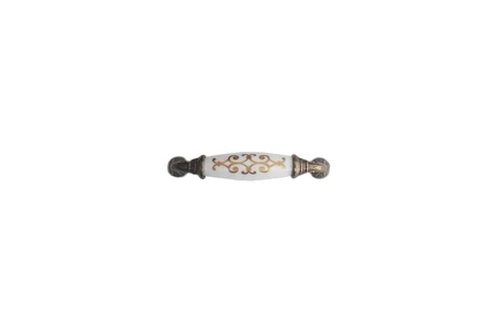 Klasik Silindir Kulp Antik Sarı 96 Mm