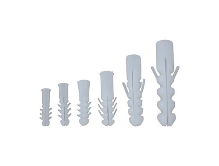 Plastik Dubel Beyaz 6 Mm ( 100 Adet )