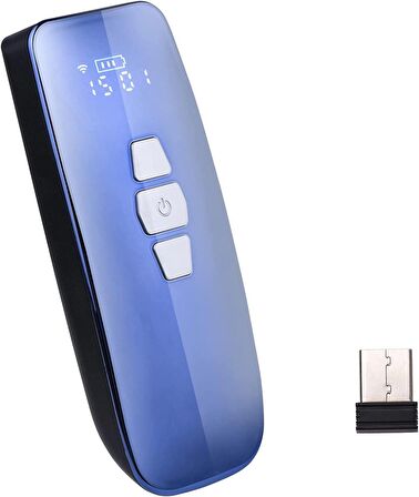 Mini Cep Tipi 1D / 2D / QR Barkod Okuyucu 3'ü 1 arada BT / 2.4G Kablosuz/USB Kablolu Barkod Okuyucu, Windows Mac ile Uyumlu, Süpermarket Perakende Lojistik Depo için Android iOS