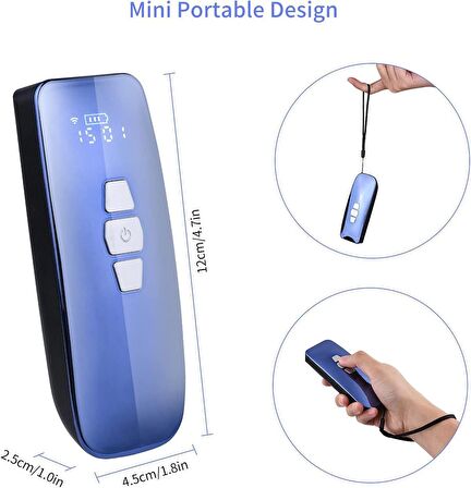 Mini Cep Tipi 1D / 2D / QR Barkod Okuyucu 3'ü 1 arada BT / 2.4G Kablosuz/USB Kablolu Barkod Okuyucu, Windows Mac ile Uyumlu, Süpermarket Perakende Lojistik Depo için Android iOS