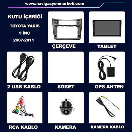 CHEVROLET CAPTİVA 2007-2011 UYUMLU ÜSTE TAKILAN 9 inç 8-128 GB MULTİMEDYA