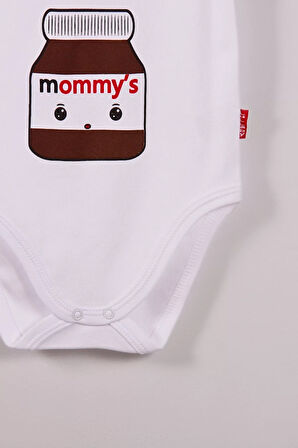 Mommy's Cikolata Desenli Askılı Unisex Body