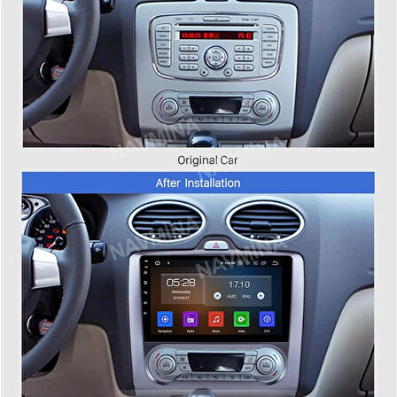 FORD FOCUS 2 CONNECT DİJİTAL KLİMA 2007-2011 UYUMLU 9 inç 4-64 GB MULTİMEDYA
