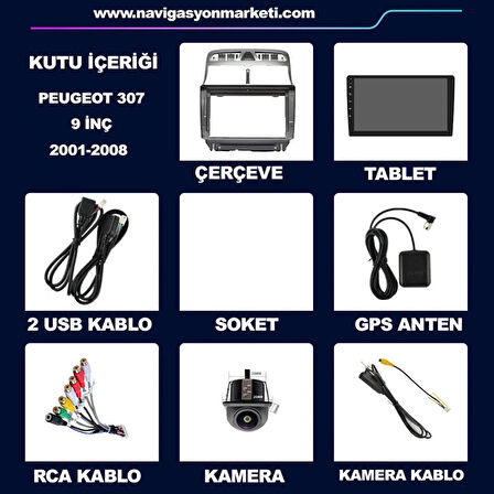FORD FOCUS 2 CONNECT DİJİTAL KLİMA 2007-2011 UYUMLU 9 inç 6-128 GB MULTİMEDYA