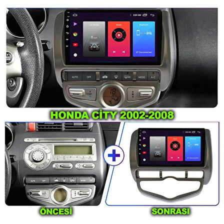 HONDA CİTY 2002-2008 DİJİTAL KLİMA UYUMLU 9 inç 8-128 GB MULTİMEDYA