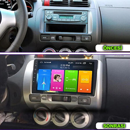 HONDA CİTY 2002-2008 MANUEL KLİMA UYUMLU 9 inç 8-128 GB MULTİMEDYA