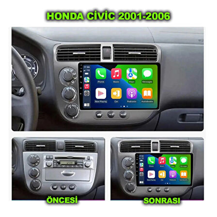 HONDA CİVİC 2001-2006 UYUMLU 9 inç 8-128 GB MULTİMEDYA