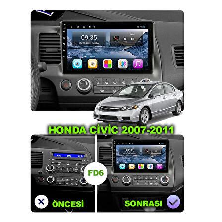 HONDA CİVİC FD6 UYUMLU 10 inç 8-128 GB MULTİMEDYA