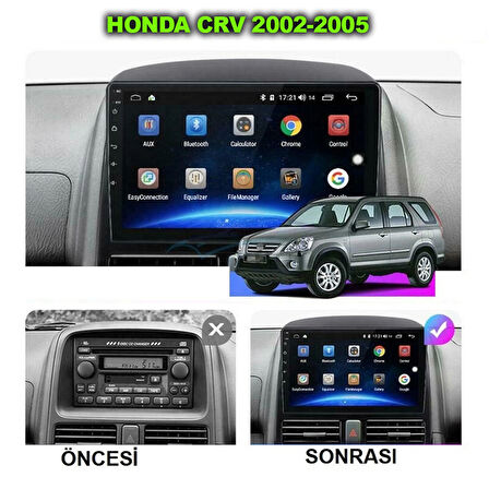 HONDA CRV 2002-2005 UYUMLU 9 inç 6-128 GB MULTİMEDYA