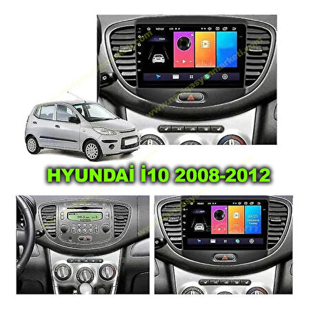HYUNDAİ İ10 2008-2012 UYUMLU 9 inç 8-128 GB MULTİMEDYA