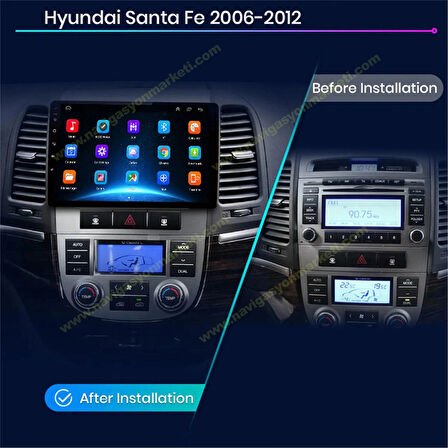 HYUNDAİ SANTAFE 2007-2011 UYUMLU 9 inç 6-128 GB MULTİMEDYA