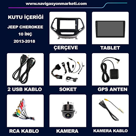 JEEP CHEROKEE 2013-2014 UYUMLU 10 inç 4-64 GB MULTİMEDYA