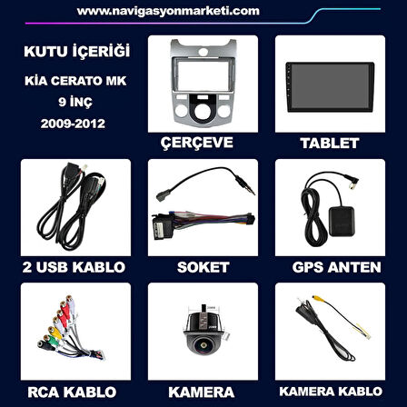 KİA CERATO 2009-2012 MANUEL KLİMA UYUMLU 4-64 GB MULTİMEDYA