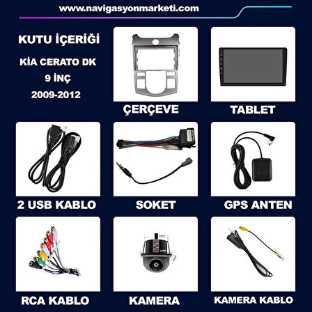 KİA PİCANTO 2011-2016 UYUMLU 9 inç 6-128 GB MULTİMEDYA