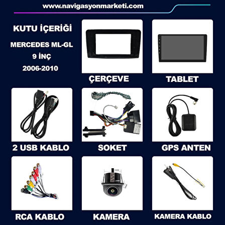 MERCEDES ML GL 2006-2010 UYUM 4-64 GB MULTİMEDYA