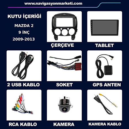 MERCEDES W203 C SERİSİ 1999-2004 UYUMLU 9 inç 8-128 GB MULTİMEDYA