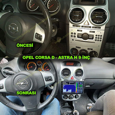 OPEL ASTRA H CORSA D 2005-2010 UYUM 9 INC 4-64 GB MULTİMEDYA