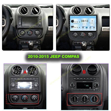 JEEP COMPAS 2010-2015 UYUMLU 10 İNÇ 4-32 GB MULTİMEDYA