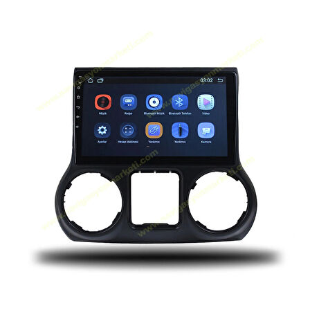JEEP WRANGLER 2007-2017 UYUMLU 10 İNÇ 4-32 GB MULTİMEDYA