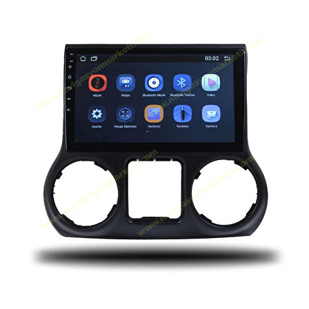 JEEP WRANGLER 2007-2017 UYUMLU 10 İNÇ 4-32 GB MULTİMEDYA