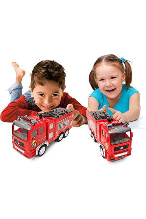 Oyuncak Itfaiye Kamyonu Pilli Işıklı Sesli Çarptıkça Yön Değiştiren Itfaiye Aracı