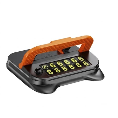 Lüks Deri Tasarım Araç İçi Telefon Numaratörü Yeşil Fosforlu 13.5x3.2 cm Siyah