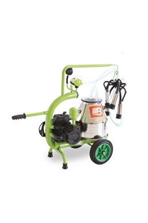 C 20 Tekli Inek Sağım Makinesi - Kuru - Paslanmaz 20lt. 240cc