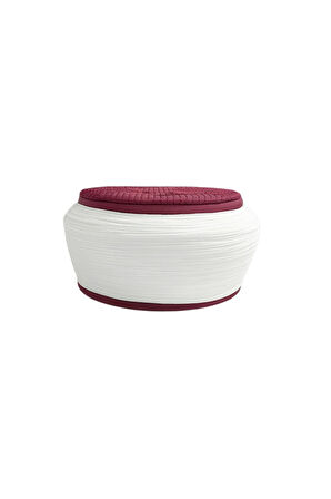 Namaz Sarığı-Beyaz Kumaş-Bordo Takke-Nâli Şerif-5 metre