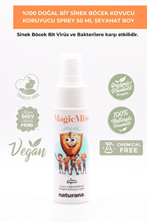 %100 Doğal Organik Sinek Böcek Bit Kovucu Koruyucu Sprey Seyahat Boy 50 ml