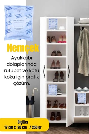LOJİSTİK NEMÇEK NEM ALICI RUTUBET GİDERİCİ ÖNLEYİCİ KOROZYON ÖNLEYİCİ KOKU GİDERİCİ 750 GR 3 PAKET