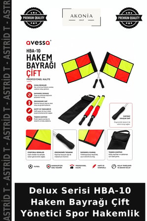 Delux Serisi HBA-10 Hakem Bayrağı Çift Yönetici Spor Hakemlik
