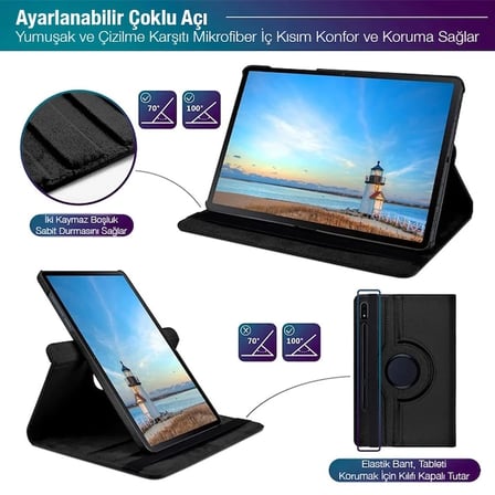 SM Galaxy Tab S8 2022 11.0 (X700-X706) 360 Derece Döner Standlı Kılıf-(5775)