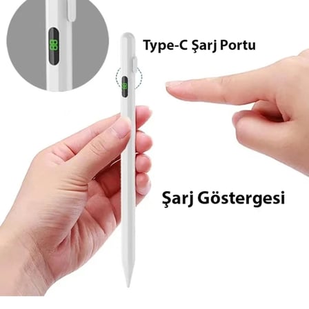 ALLY K-2268 Dijital Göstergeli Universal Kapasitif Stylus iPad Tablet Dokunmatik Ka