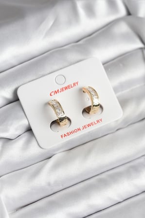 14K Gold Renk Kaplama CM Kadın Küpe 5886