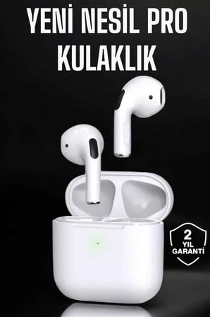 Beyaz Yeni Nesil Pro Bluetooth Kulaklık Yüksek Ses Kaliteli ANC Özelliği