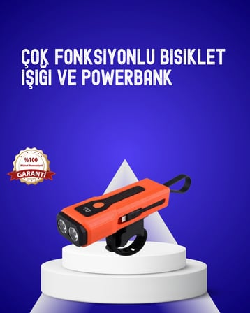 600 Lümen Şarjlı Bisiklet Farı COB Yan Çakar Acil Durum