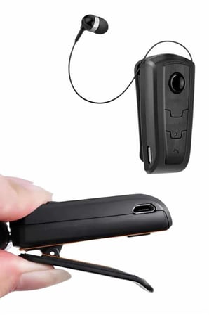 Makaralı Bluetooth Kulakiçi Yaka Kulaklığı Kablosuz Kulaklık