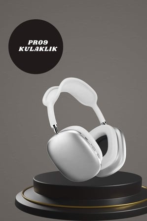 Kulak Üstü P9 Kablosuz Bluetooth Kulaklık ve 7 Kordonlu Akıllı Saat